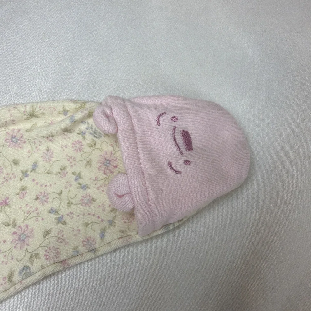 Vintage Classic Pooh Sleeper Gown Girl Size 0-3 Months 100% Cotton